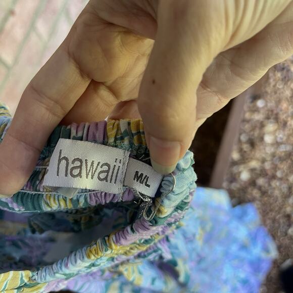 Tiare Hawaii New Moon Maxi Dress Floral Print One Size M/L Tropics Tosca - Picture 9 of 13